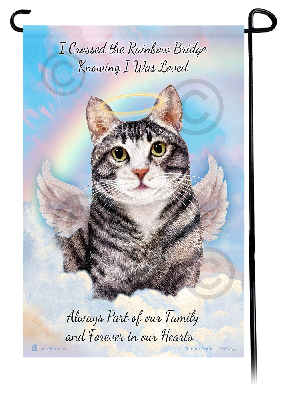 Tuxedo Cat Memorial - Garden Flag