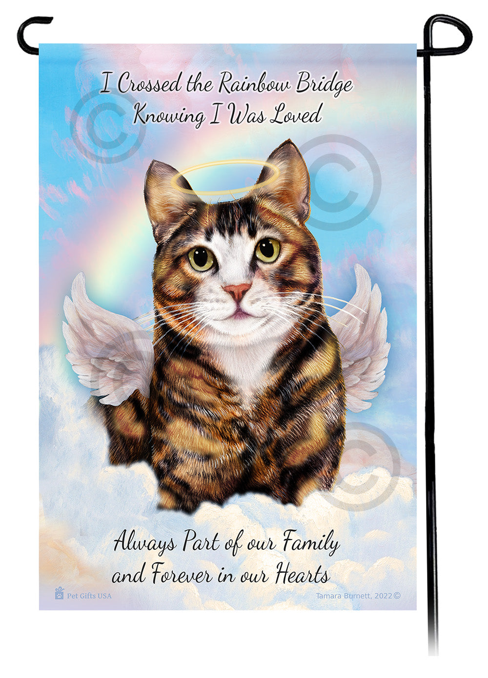 Tuxedo Cat Memorial - Garden Flag