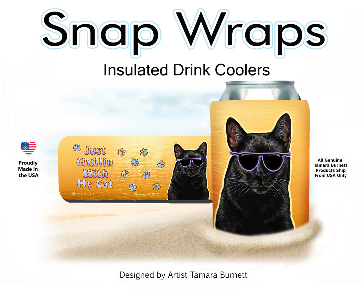 Black Cat Snap Wrap Cozy