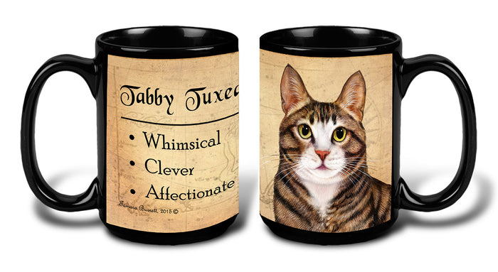 Tuxedo Brown Tabby Cat - My Faithful Friends Mug 15 oz