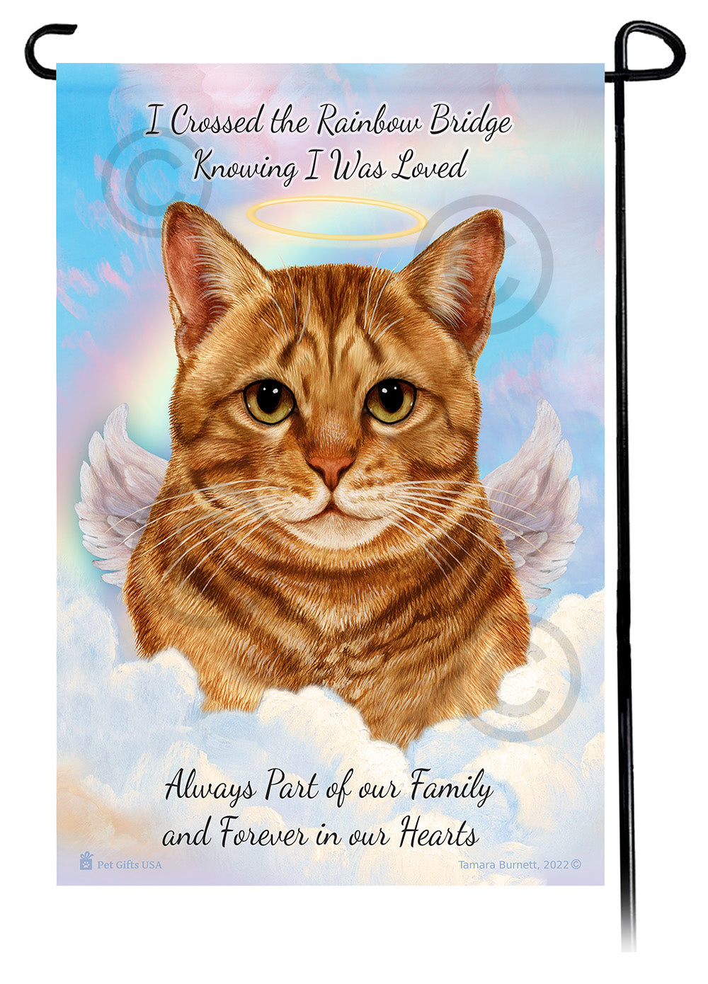 Tabby Cat Memorial - Garden Flag