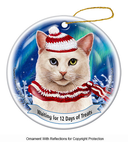 White Cat SH Odd-Eyed Ornament