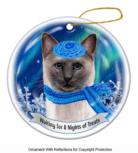 Siamese Blue Point Hanukkah Ornament