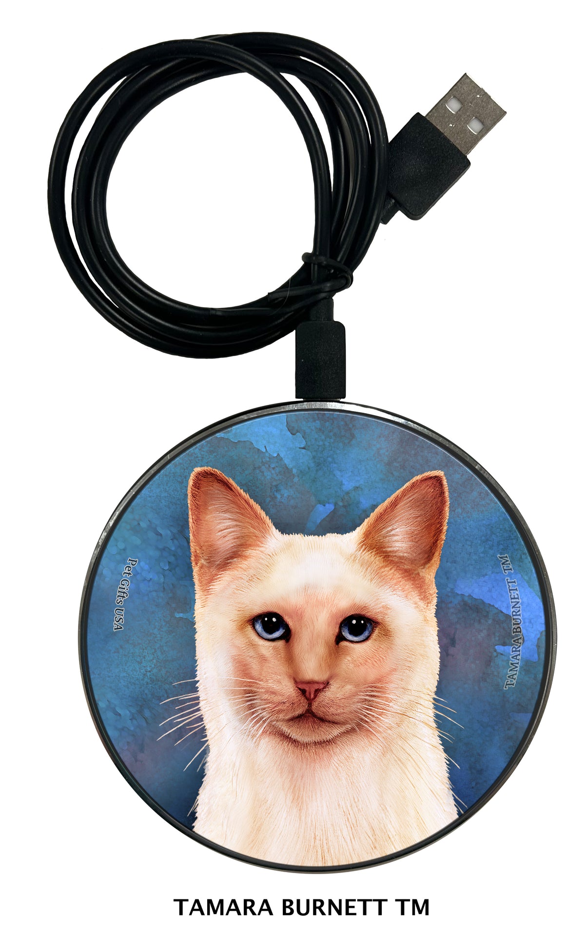 Siamese Cat Flame Point Zoomies Wireless Charger