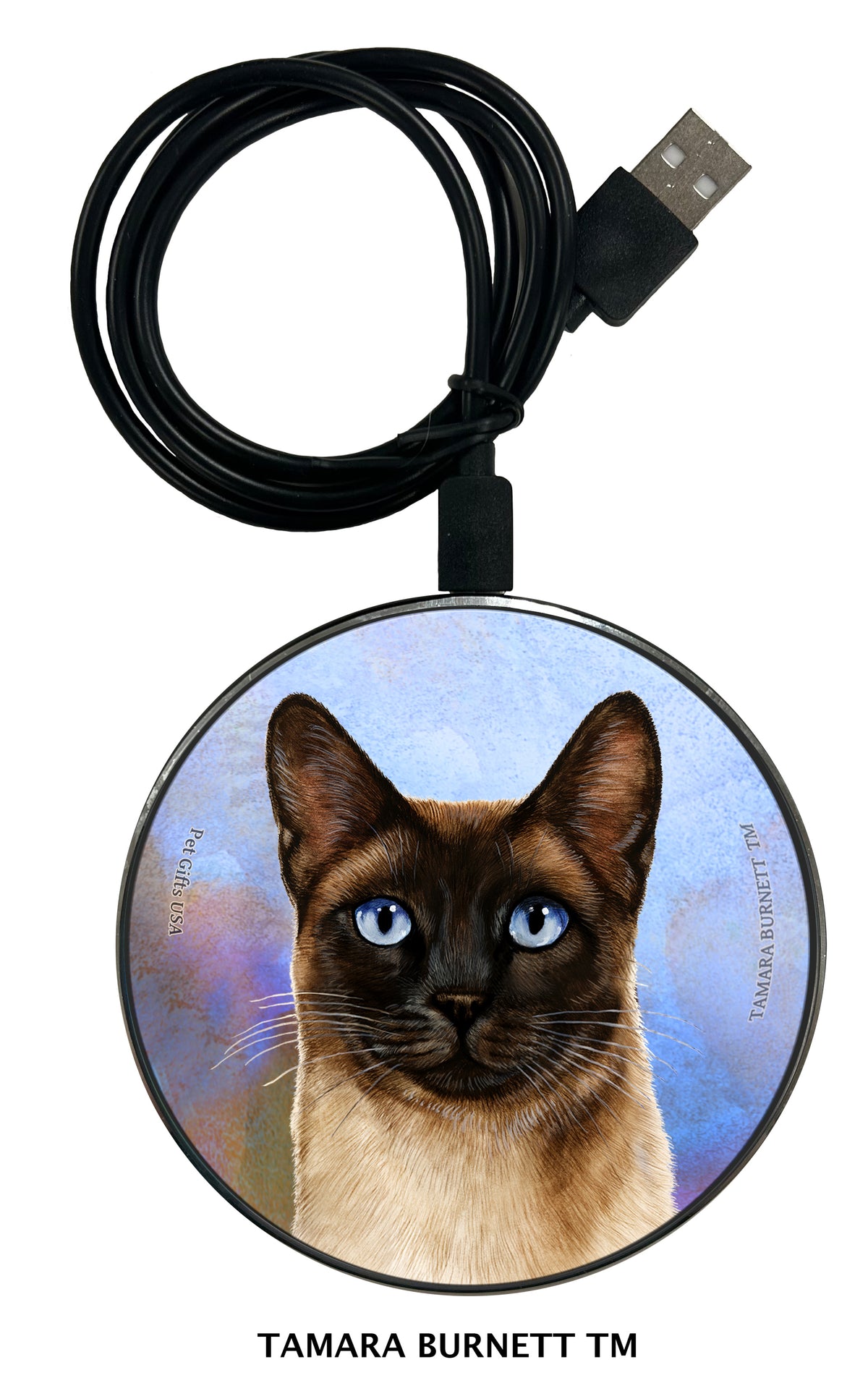 Siamese Cat Seal Point Zoomies Wireless Charger