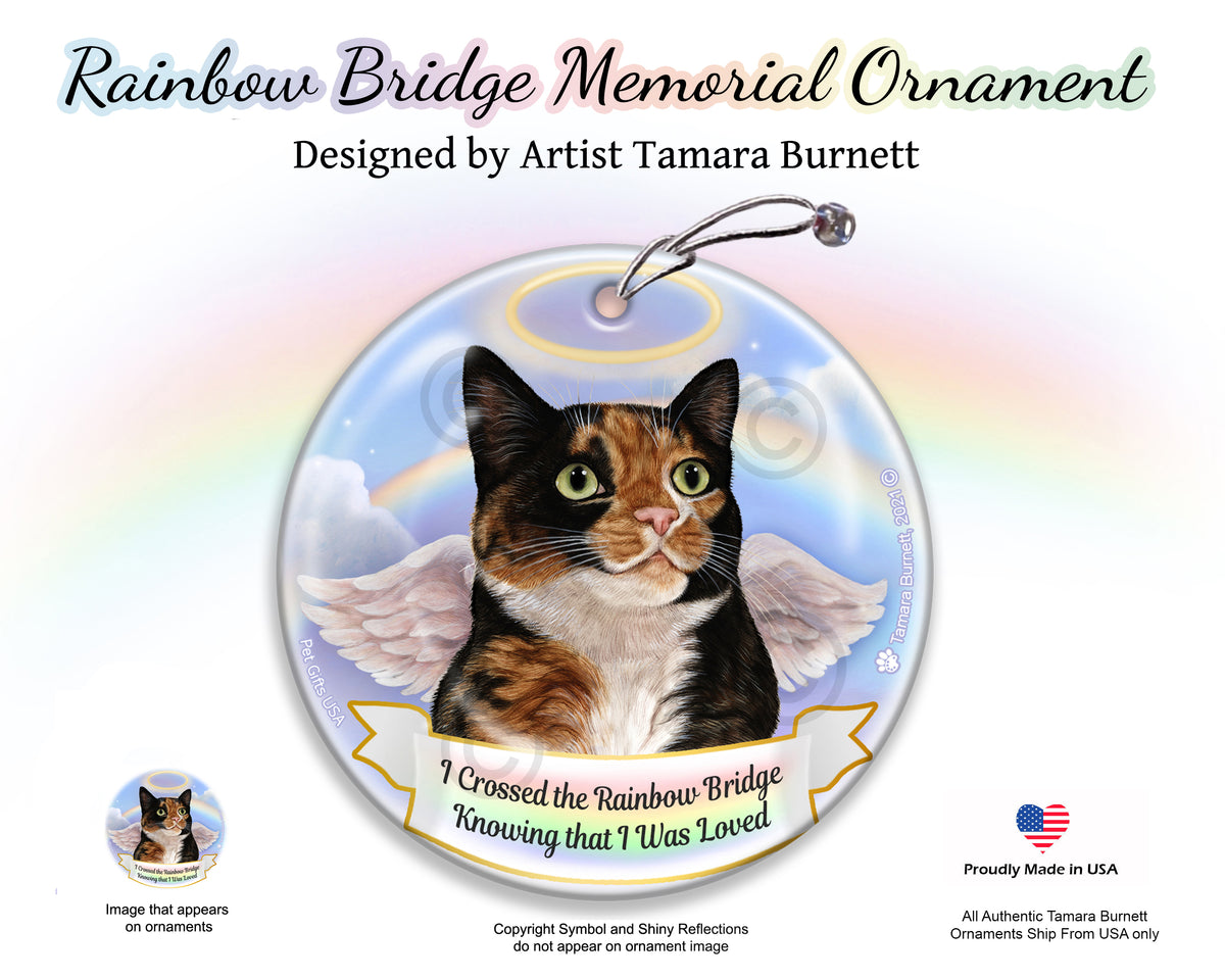 Tortoiseshell Cleo Rainbow Bridge Memorial Ornament