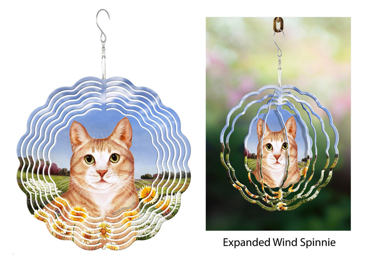 Tuxedo Cat Cream And White Wind Spinner