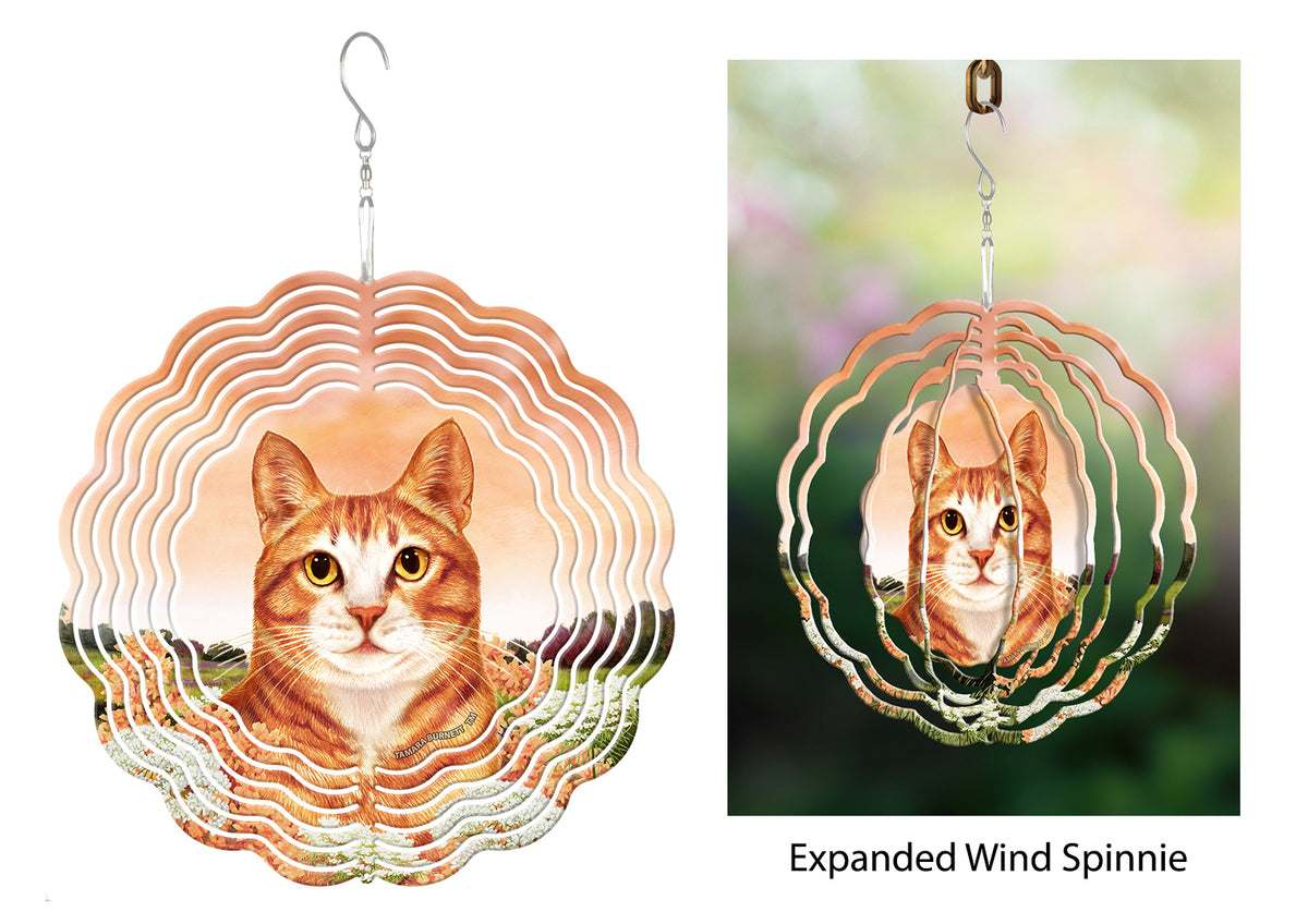 Tuxedo Cat Orange And White Wind Spinner