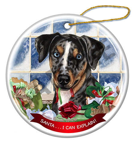 Catahoula Leopard Dog - Santa I Can Explain Ornament