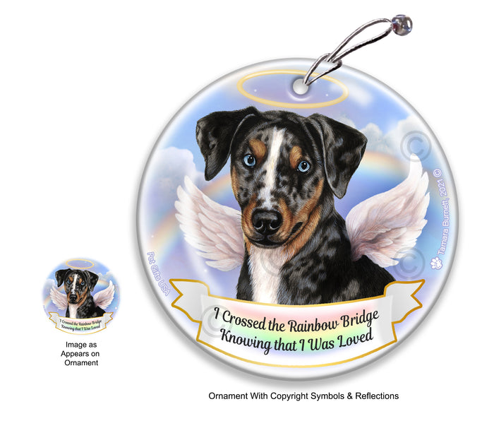 Catahoula Leopard Dog Rainbow Bridge Memorial Ornament