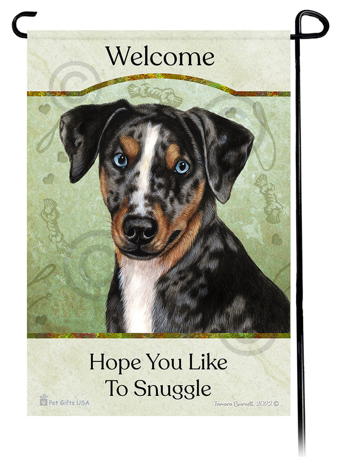 Catahoula Leopard Dog Hope You Like To Snuggle Garden Flags