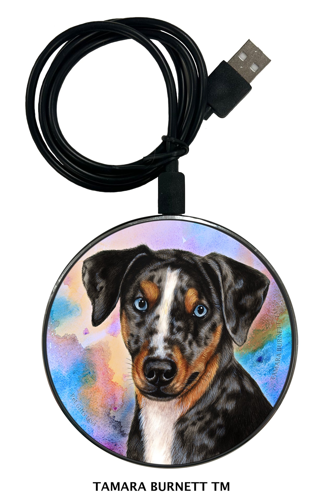 Catahoula Leopard Dog Zoomies Wireless Charger