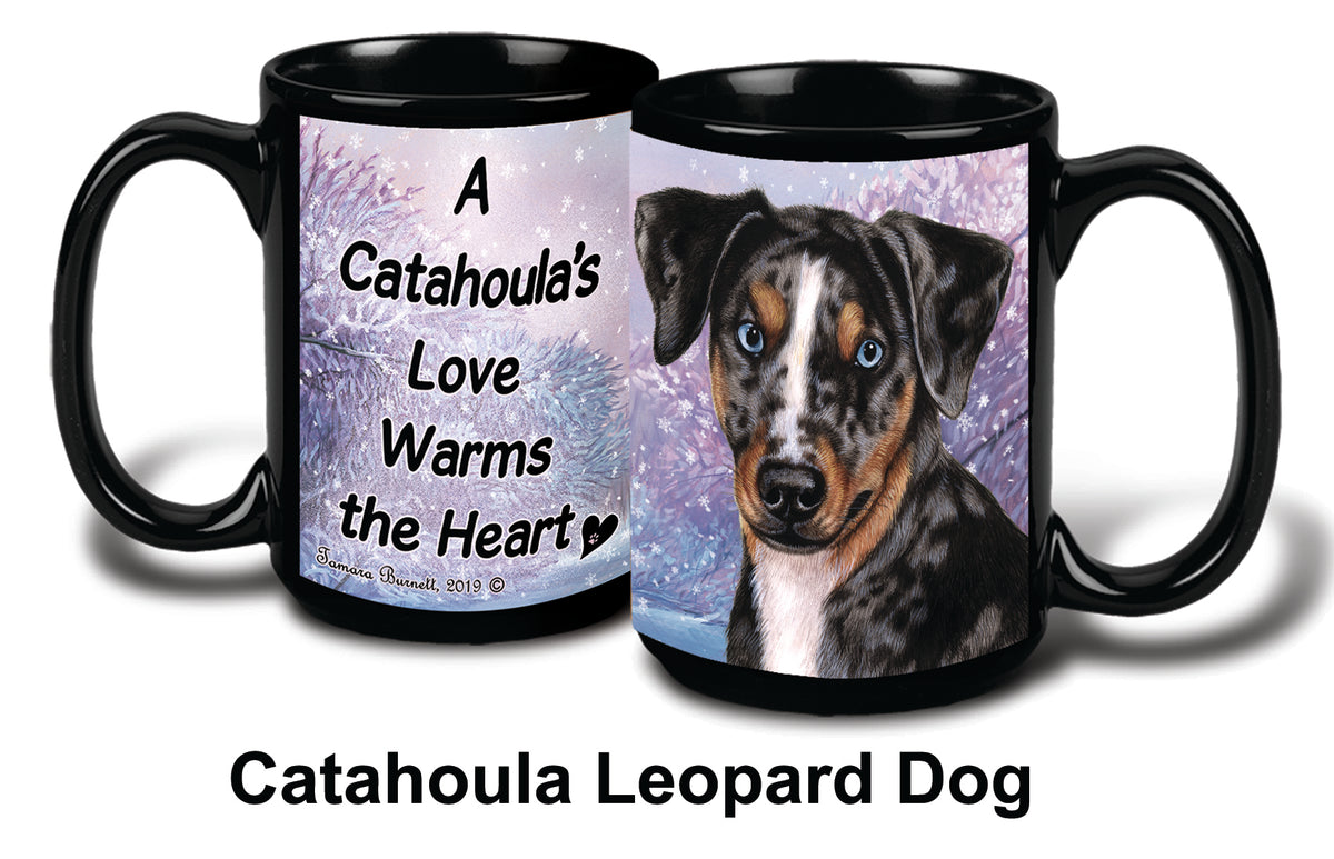 Catahoula Leopard Dog Winter Mug 15 oz