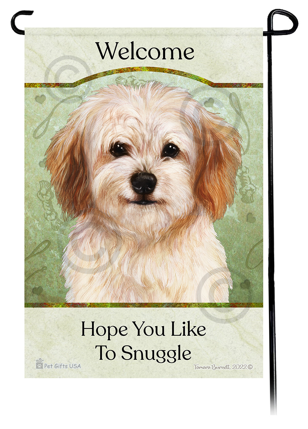 Cavachon Hope You Like To Snuggle Garden Flags