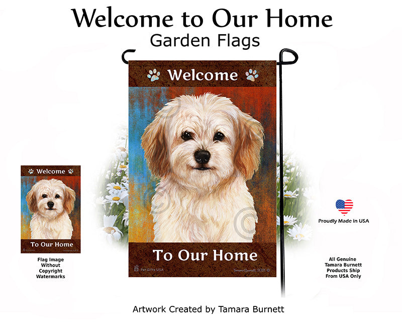 Cavachon Welcome To Our Home Garden Flags