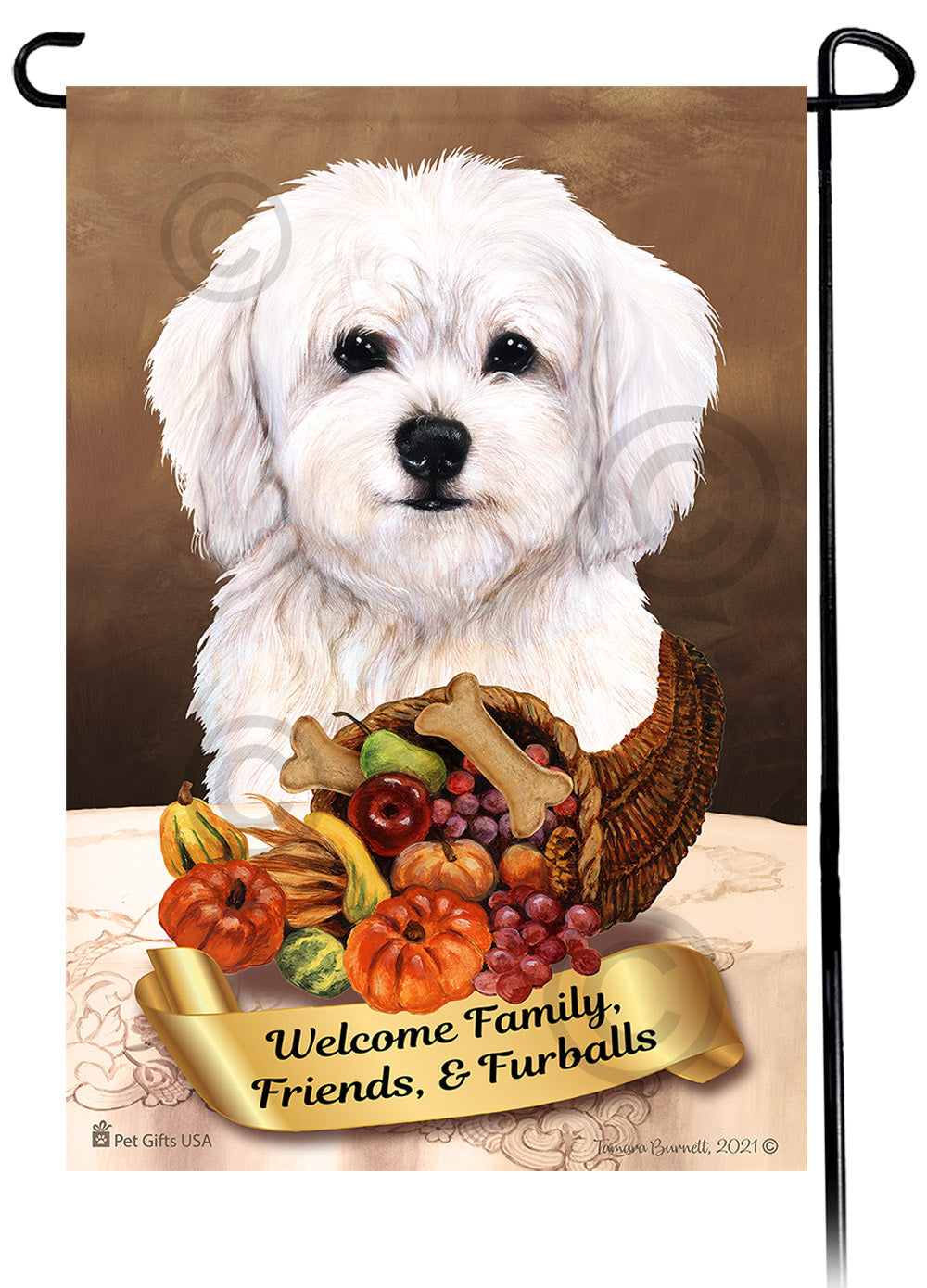 Cavachon Thanksgiving - Garden Flag