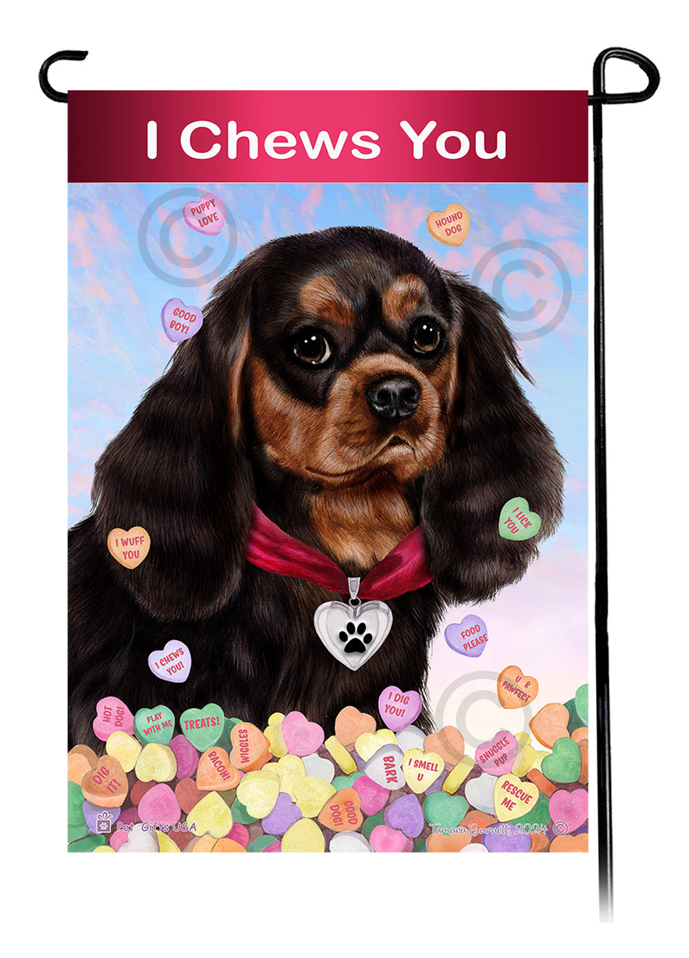 Cavalier King Charles Valentine Sweetheart Garden Flags