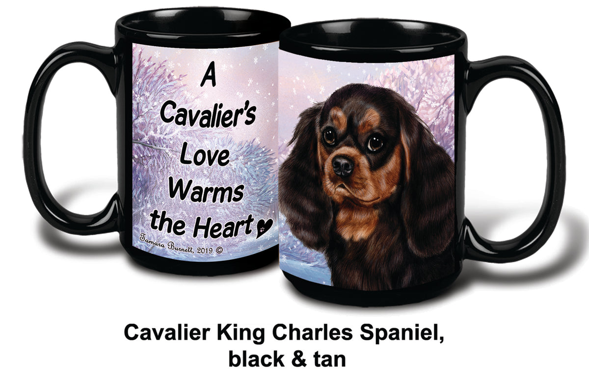 Cavalier King Charles Bk/Tn Winter Mug 15 oz