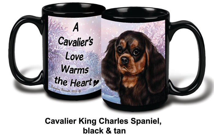 Cavalier King Charles Bk/Tn Winter Mug 15 oz