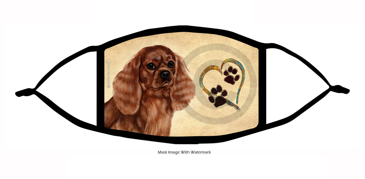 Cavalier King Charles Spaniel (Ruby) Face Mask