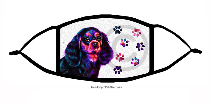 Cavalier King Charles Spaniel (Black and Tan) Face Mask