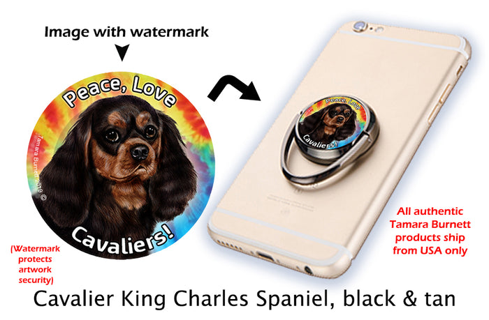 Cavalier King Charles Black and Tan Phone Stand
