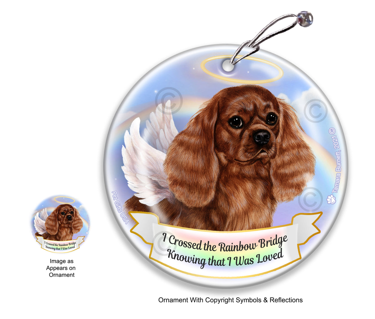 Cavalier King Charles Ruby Ornament