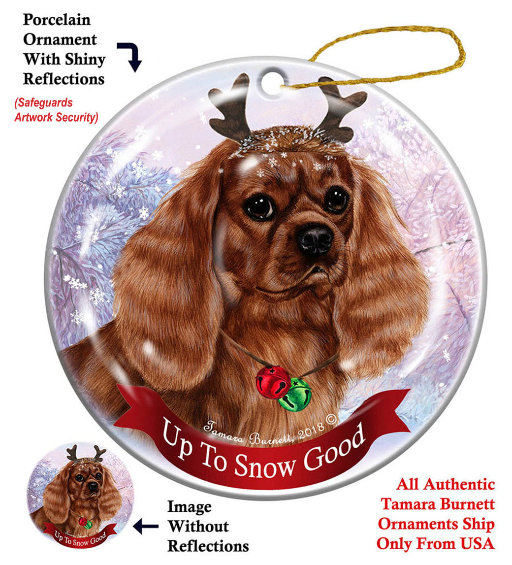 Cavalier King Charles Ruby Ornament