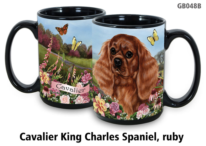 Cavalier King Charles Ruby - Garden Party Fun Mug 15 oz