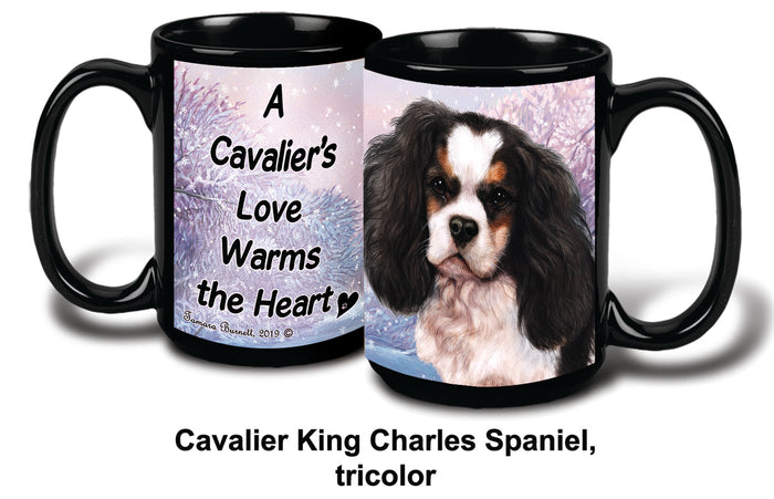 Cavalier King Charles Tri Winter Mug 15 oz
