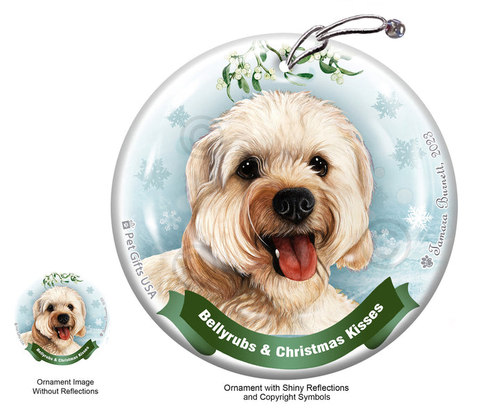 Cavapoo Bellyrubs and Christmas Kisses Ornament