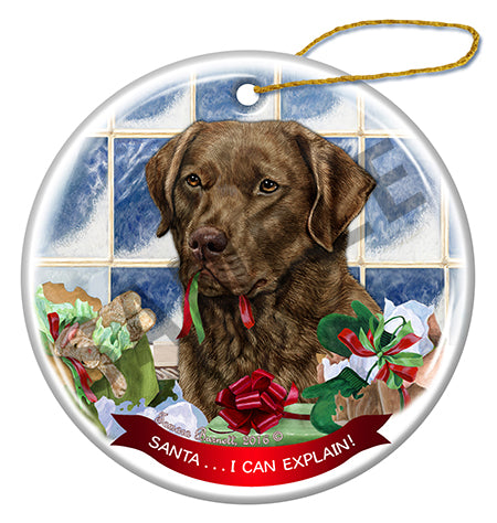 Chesapeake Bay Brown - Santa I Can Explain Ornament