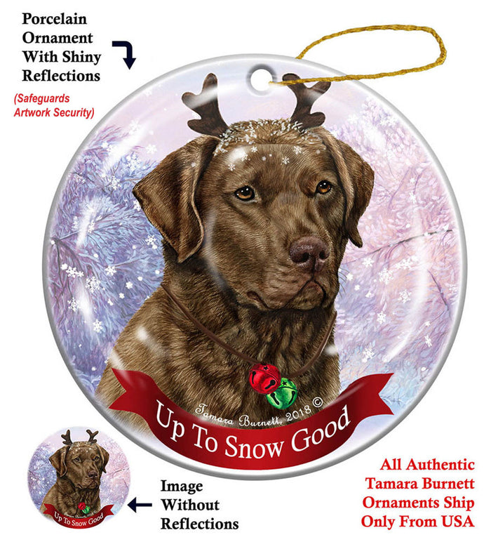 Chesapeake Bay Retriever - Up To Snow Good Ornament