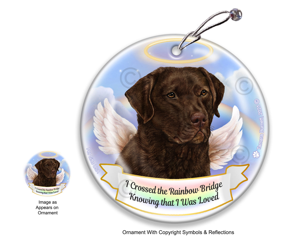 Chesapeake Bay Retriever Dark Brown Ornament