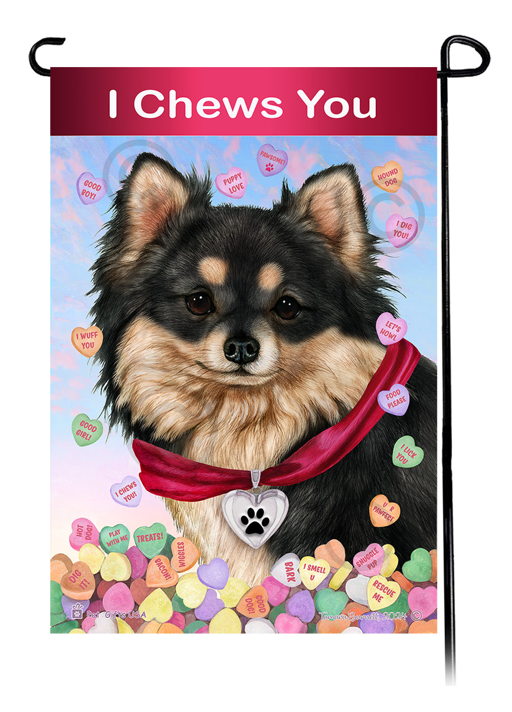 Chihuahua Valentine Sweetheart Garden Flags