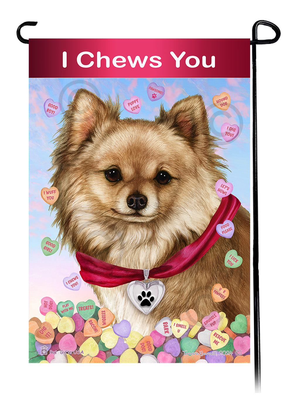 Chihuahua Valentine Sweetheart - Garden Flag