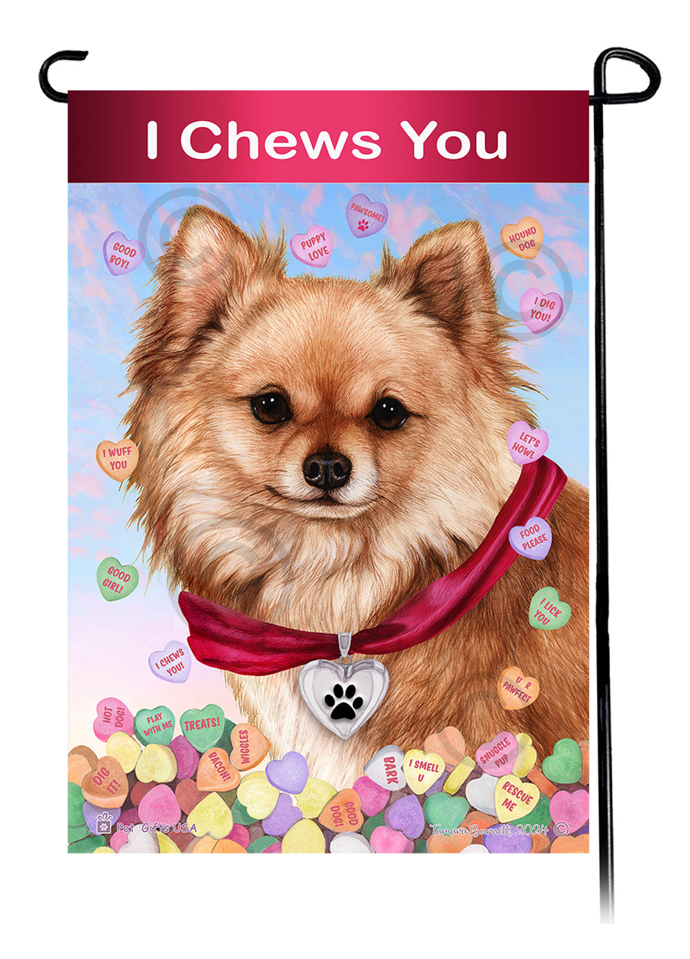 Chihuahua Valentine Sweetheart - Garden Flag