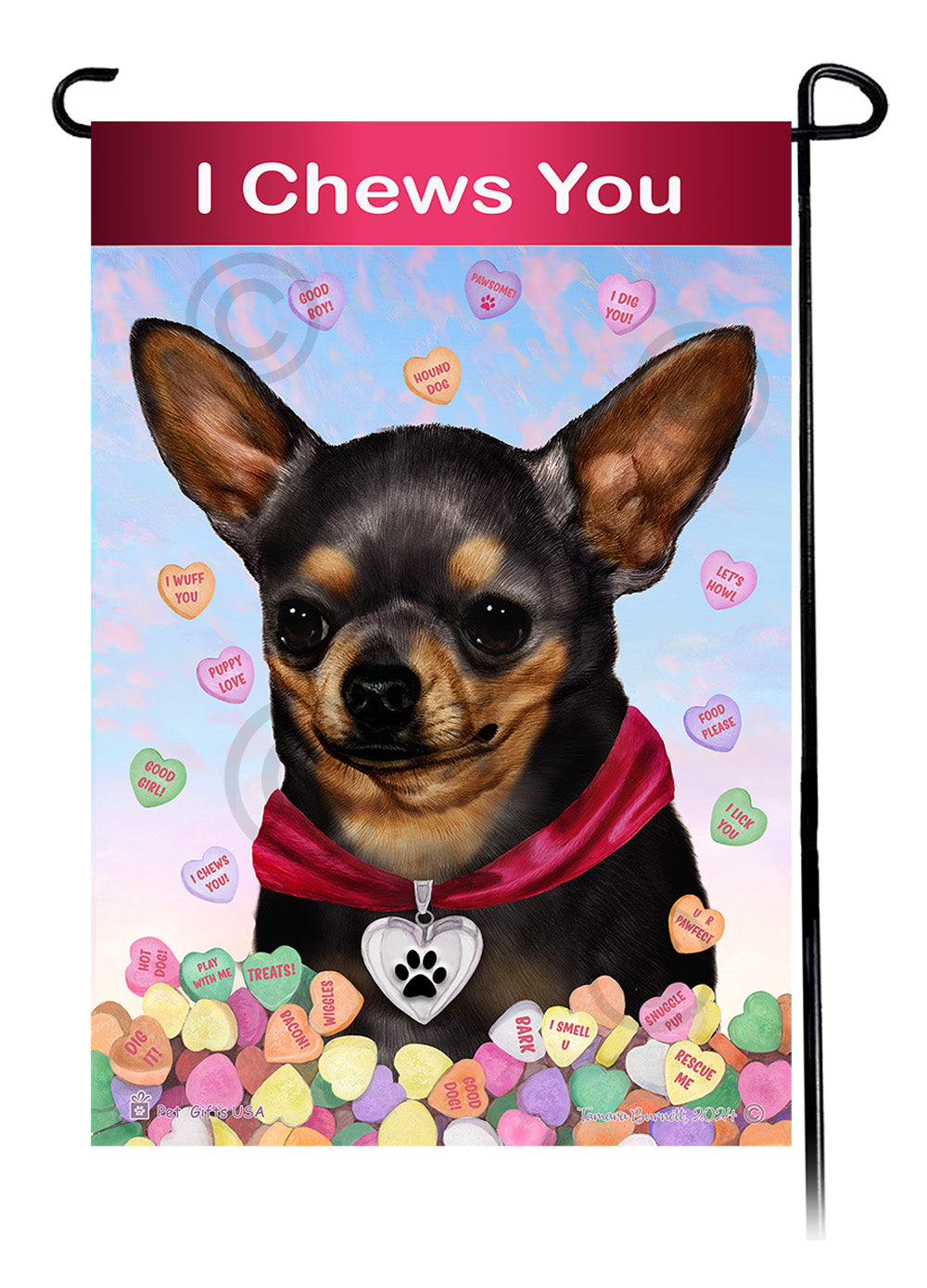Chihuahua Valentine Sweetheart - Garden Flag
