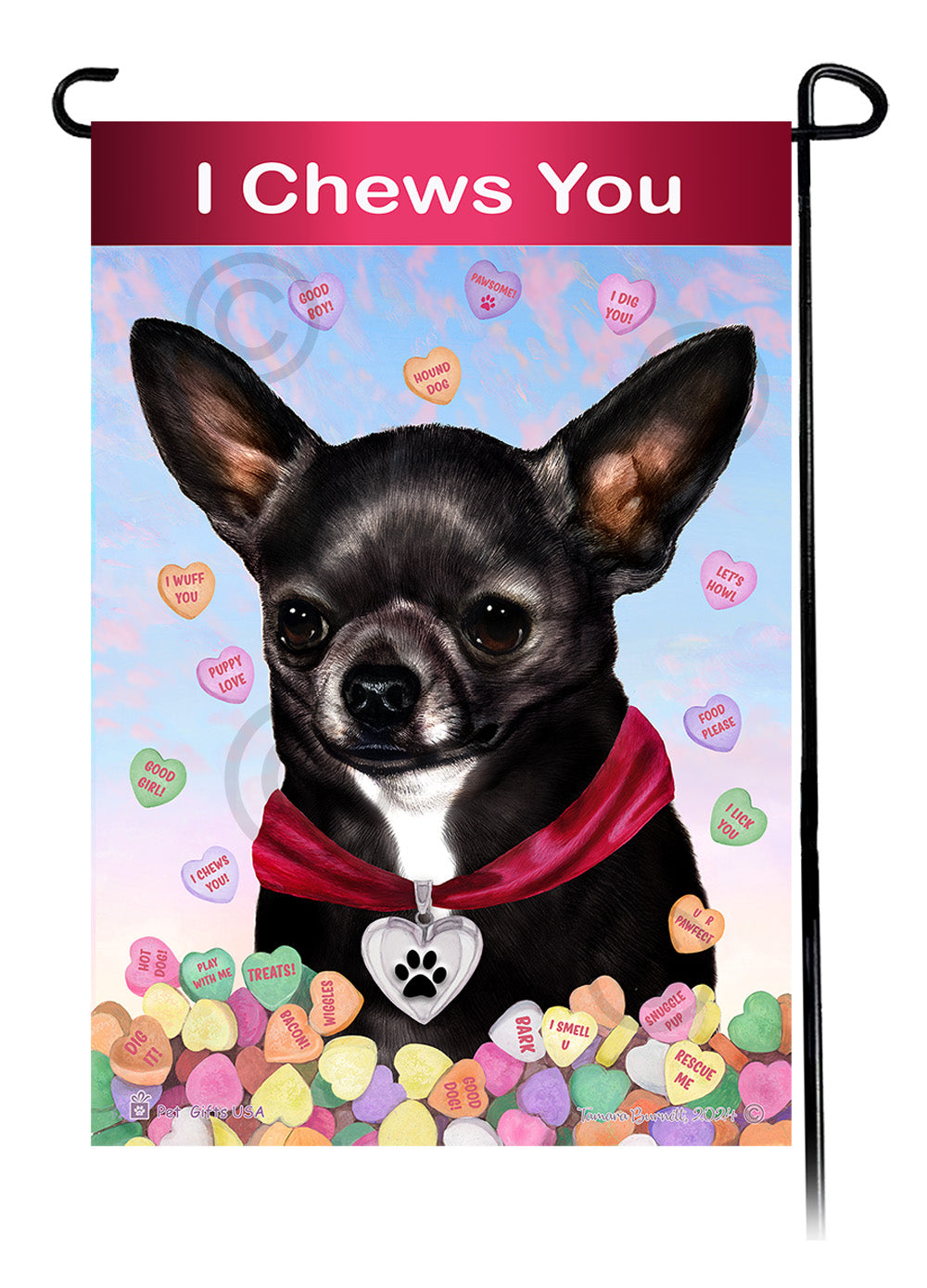 Chihuahua Valentine Sweetheart - Garden Flag