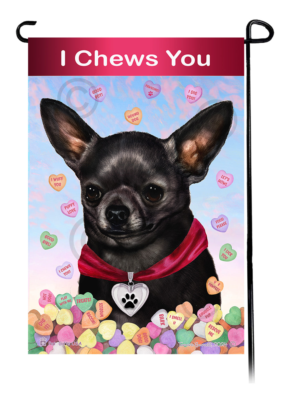Chihuahua Valentine Sweetheart - Garden Flag