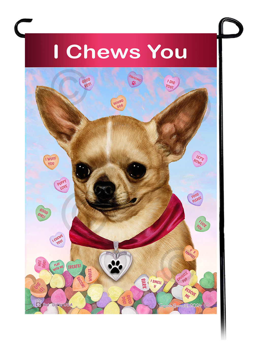 Chihuahua Valentine Sweetheart - Garden Flag