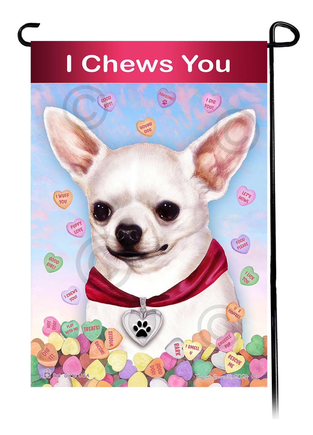 Chihuahua Valentine Sweetheart - Garden Flag
