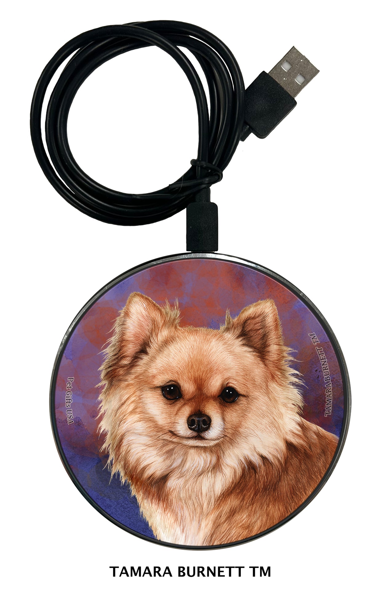 Chihuahua Longhair Red Zoomies Wireless Charger