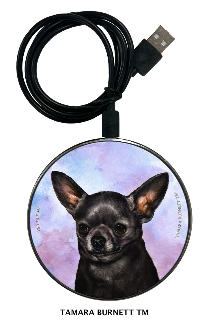 Chihuahua Shorthair Black Zoomies Wireless Charger