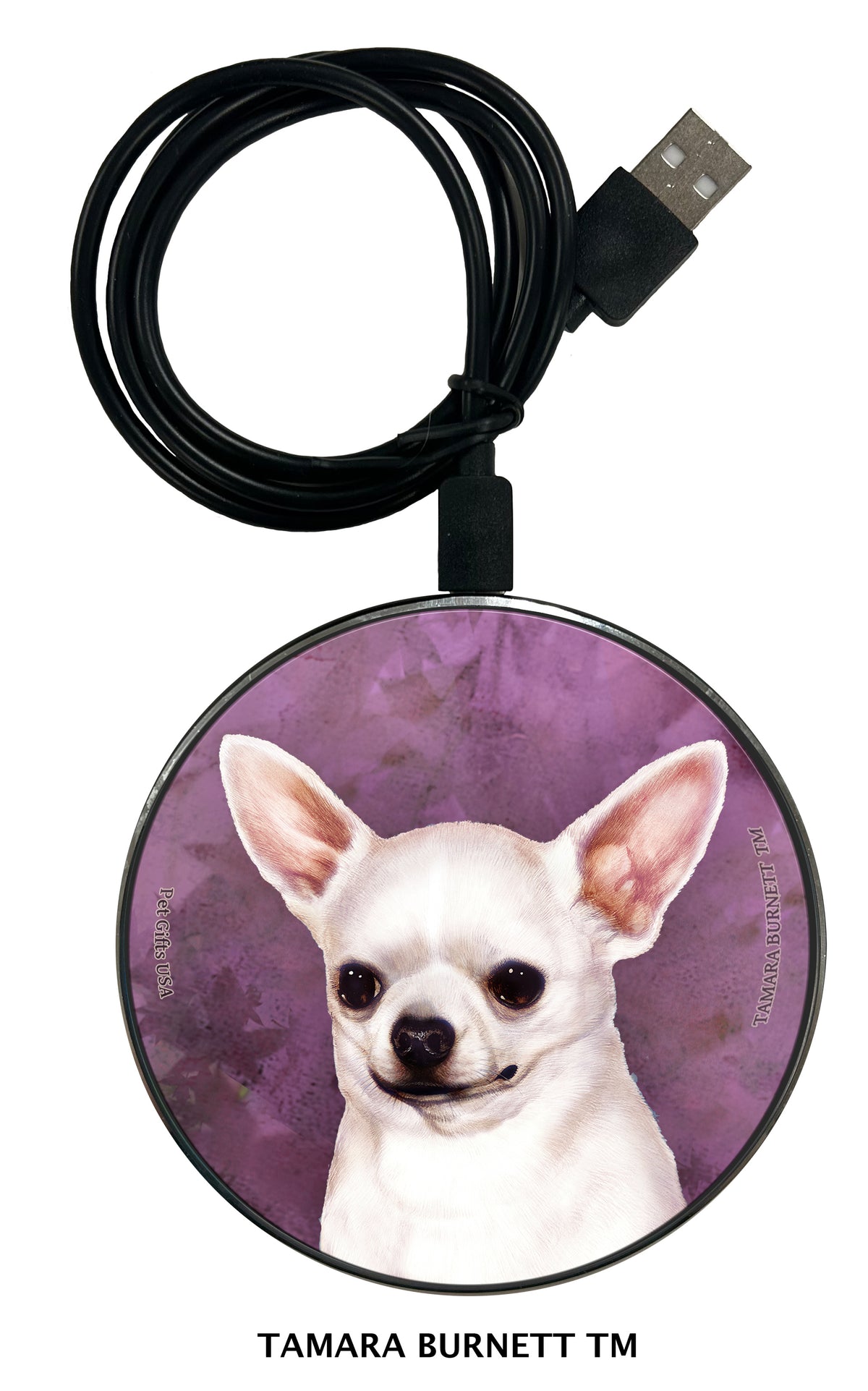 Chihuahua Shorthair White Zoomies Wireless Charger