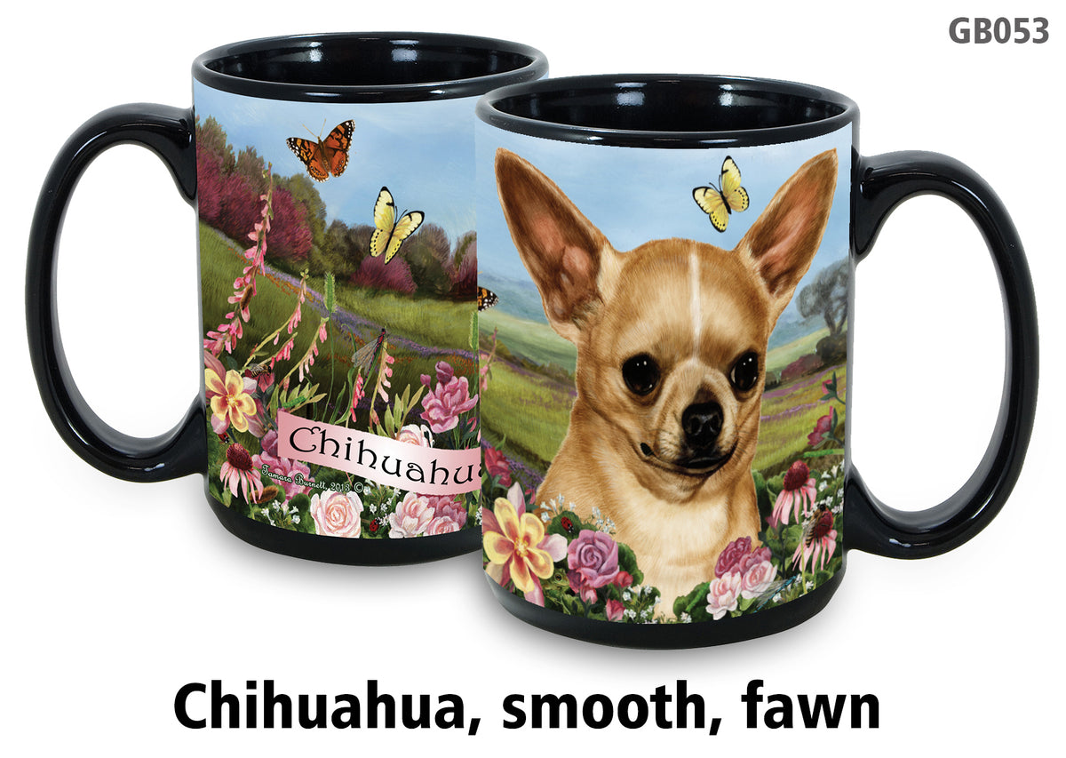 Chihuahua Smooth Fawn - Garden Party Fun Mug 15 oz
