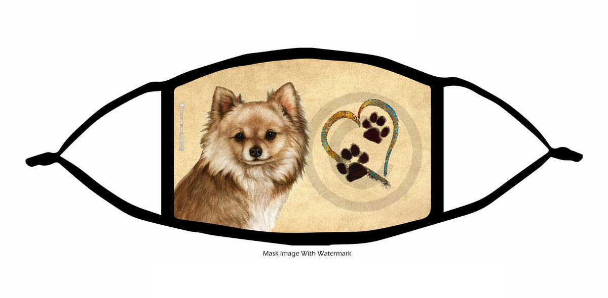 Chihuahua (Longhaired Fawn) Face Mask