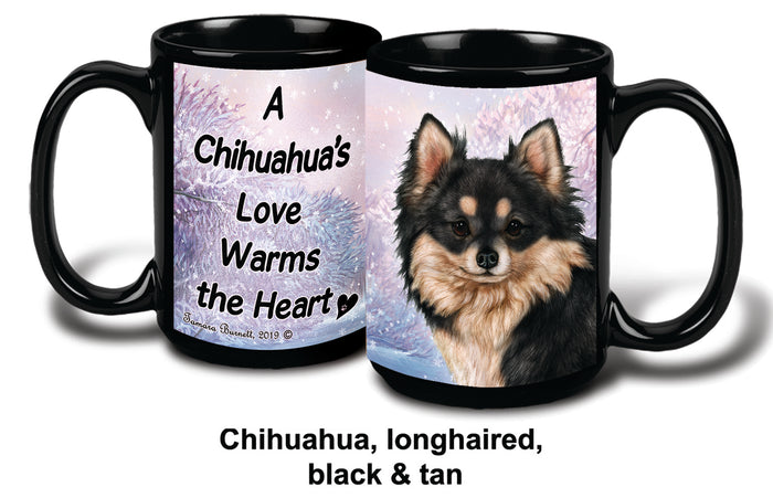 Chihuahua Lh Black/Tan Winter Mug 15 oz