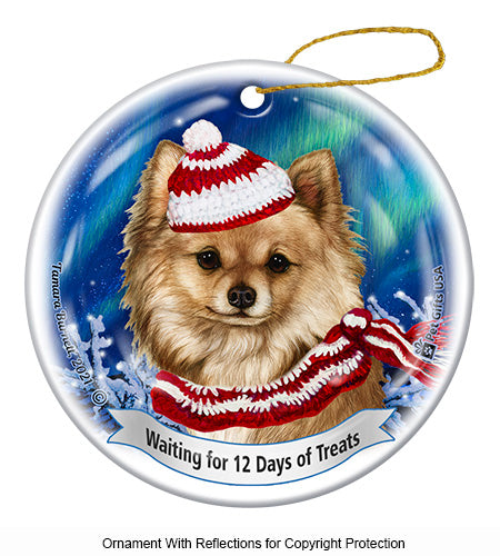 Chihuahua Long Haired Fawn Ornament