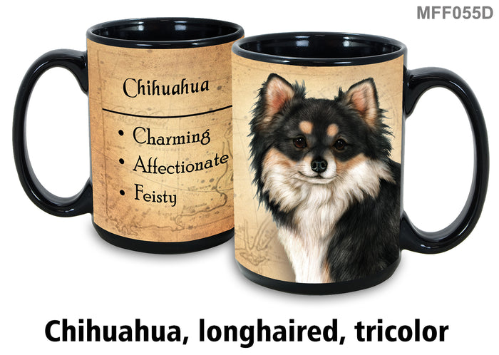 Chihuahua Long Haired Tri Color - My Faithful Friends Mug 15 oz